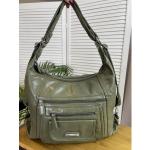 Сумка-рюкзак зеленый Sassa 5088