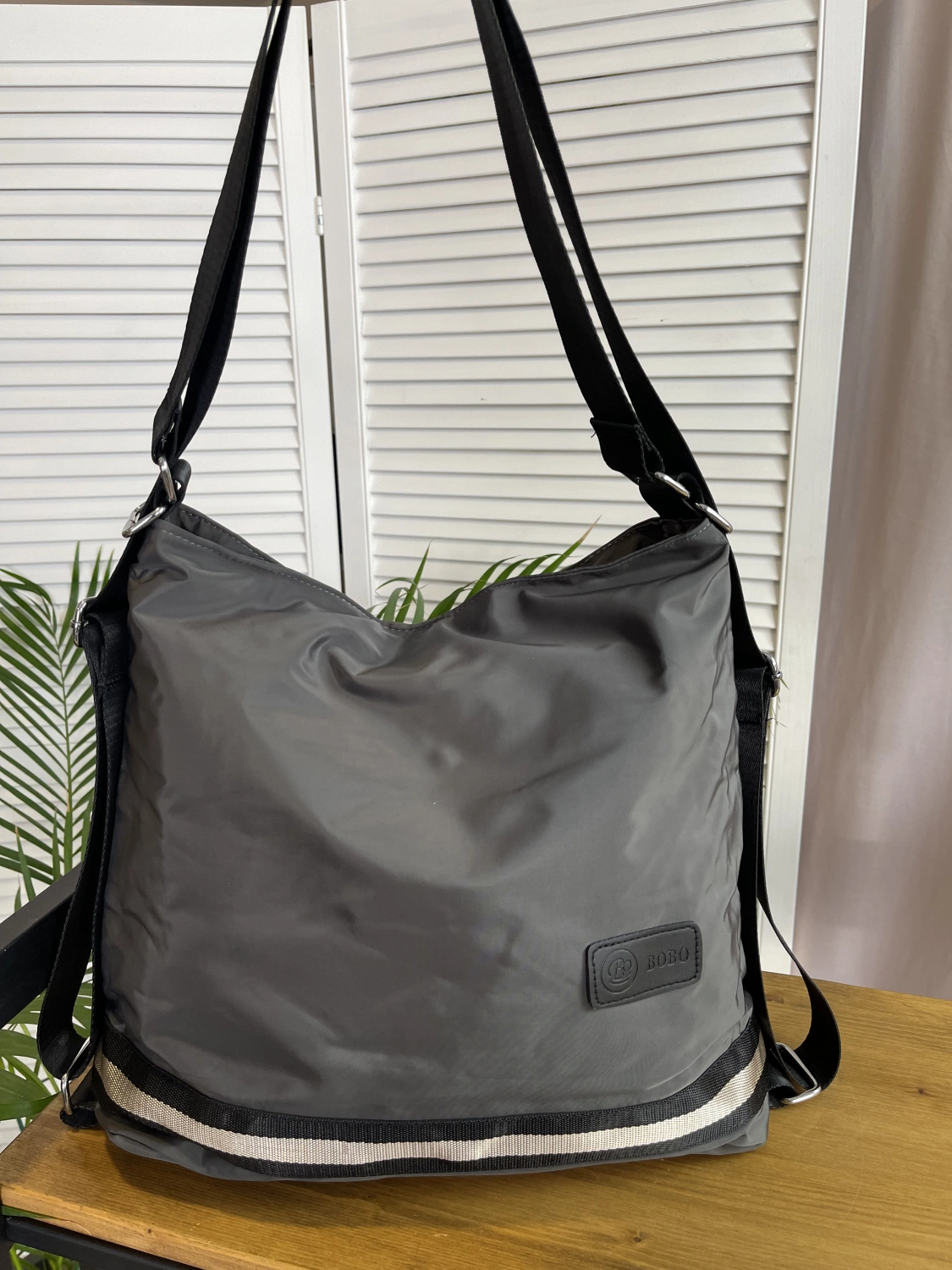 Сумка-рюкзак серый  1601 фото 1