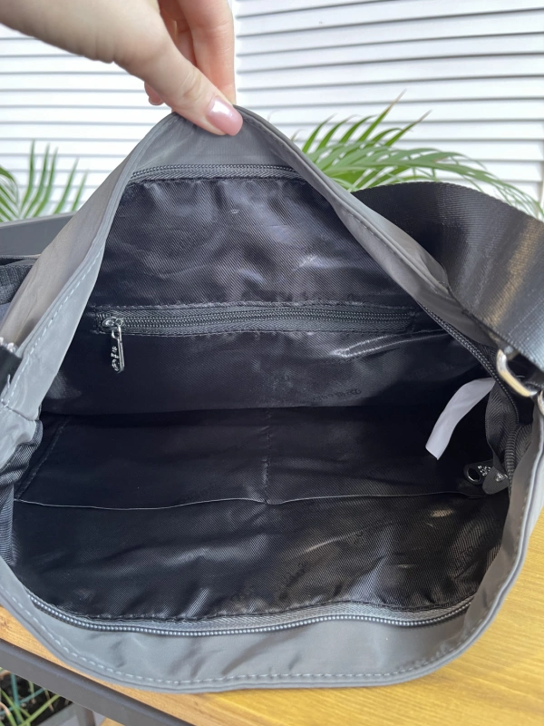Сумка-рюкзак серый  1601 фото 3