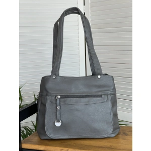 Сумка женская серая Dellilu 25006-33