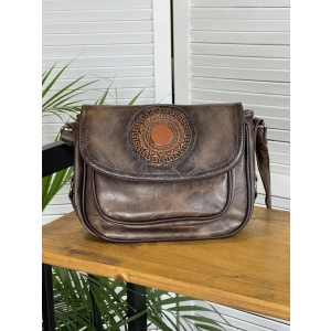 Сумка женская коричневая Dellilu 26312-371