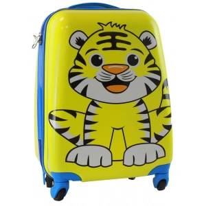 Детский чемодан на колесиках  Atma Kids "тигрёнок" желт 8023-2-53