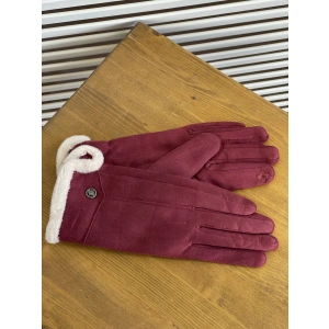 Перчатки бордовый Мария 004
