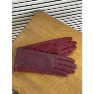 Перчатки к/з бордовый Мария 026