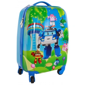 Детский чемодан на колесиках Atma Kids "Робокар Поли" син 8023-5-29