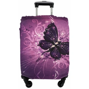 Чехол для чемодана розовый  Бабочка Супер