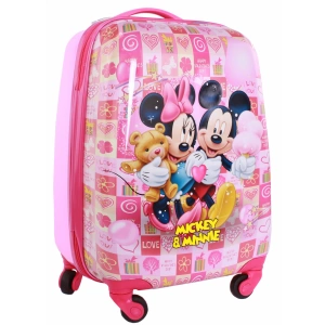 Детский чемодан на колесиках  Atma Kids "Микки Маусы" роз 8023-9-56