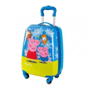 Детский чемодан на колесиках  Atma Kids "Свинка Пеппа" голуб 8023-2-48