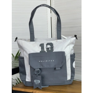 Сумка-шоппер серая NIKKI D063