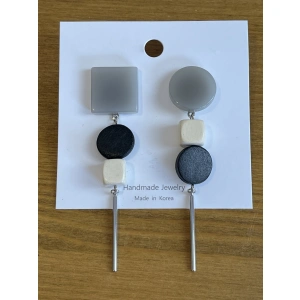 Серьги разноцветн 