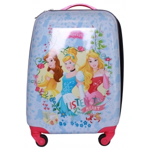 Детский чемодан на колесиках Atma Kids "3 принцессы" голуб 8023-4-48