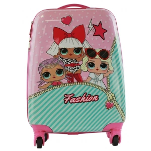 Детский чемодан  Atma Kids "Куклы Лол" роз 8023-14-56