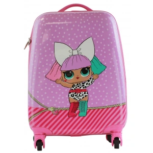 Детский чемодан на колесиках Atma Kids "Кукла Лол" роз 8023-16-56