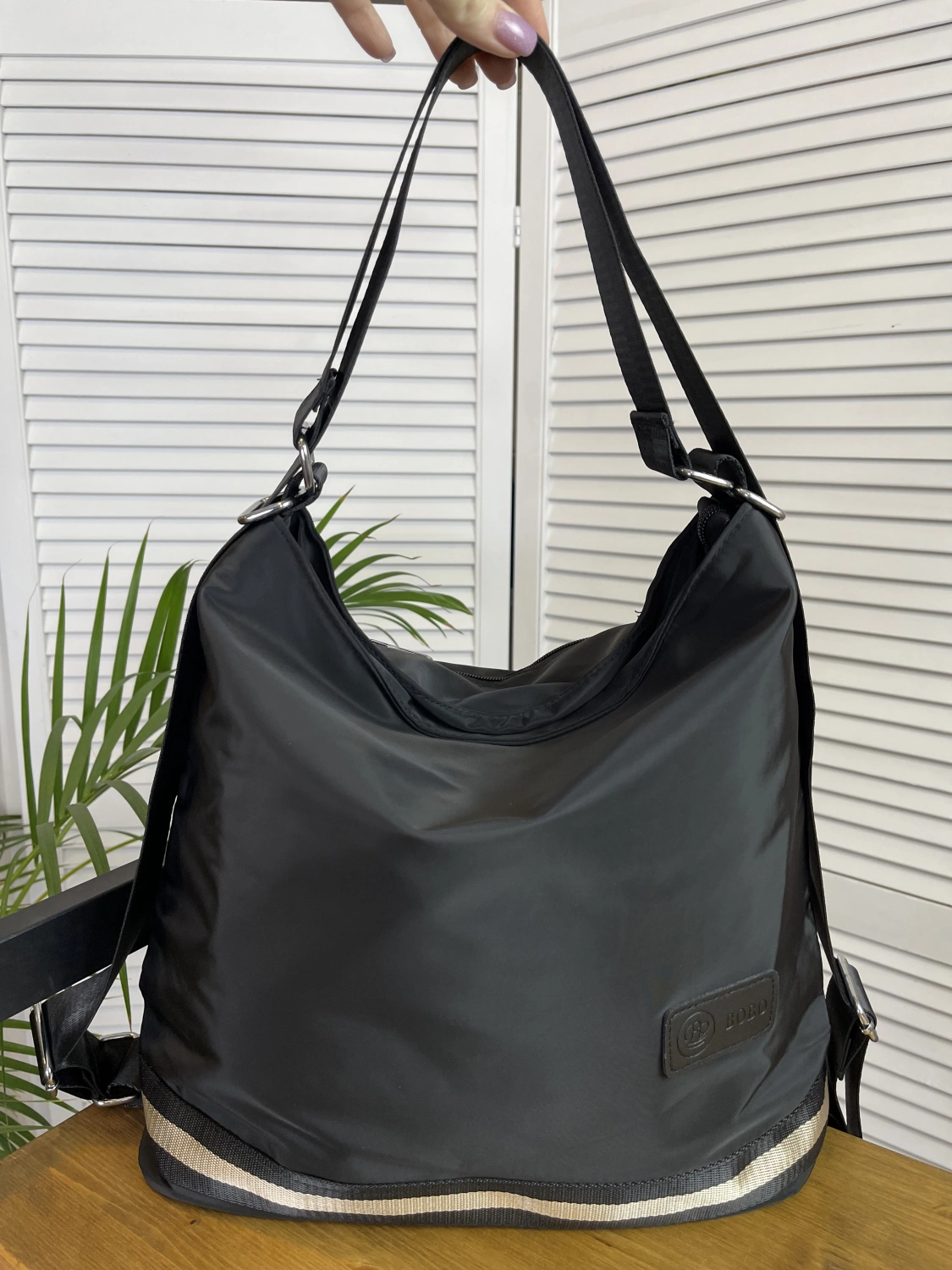 Сумка-рюкзак черный  1601 фото 1