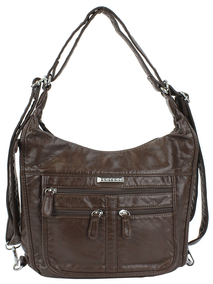 Сумка-рюкзак Sarsa 8004 коричневая