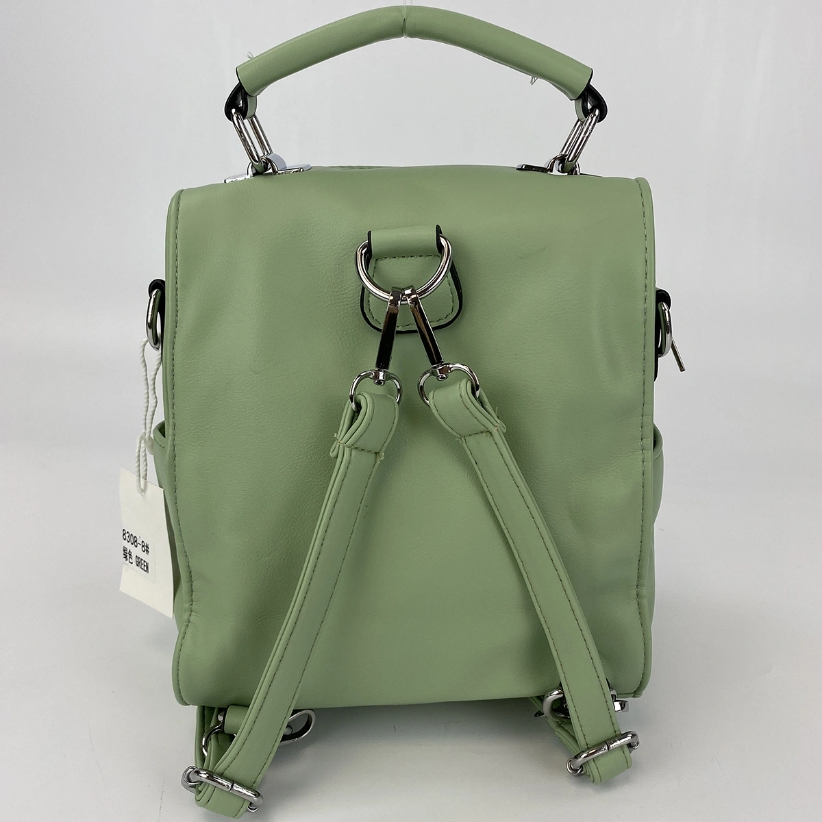 Сумка-рюкзак зеленый  8308 фото 3