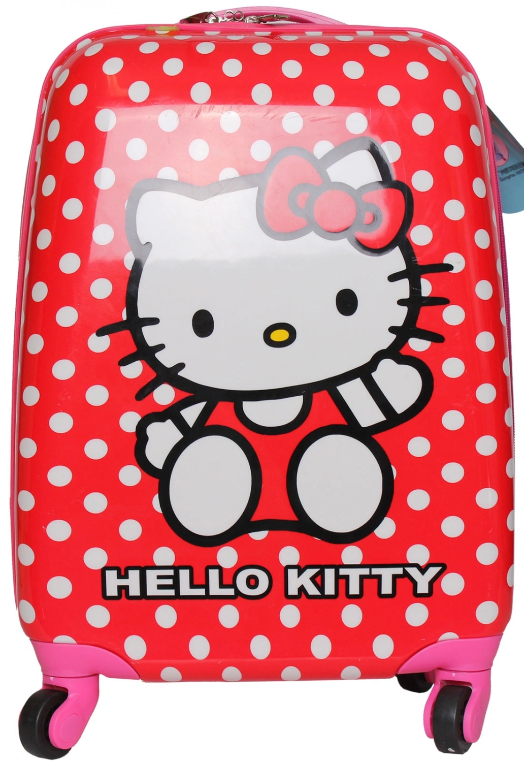 Детский чемодан на колесах Hello Kitty красн