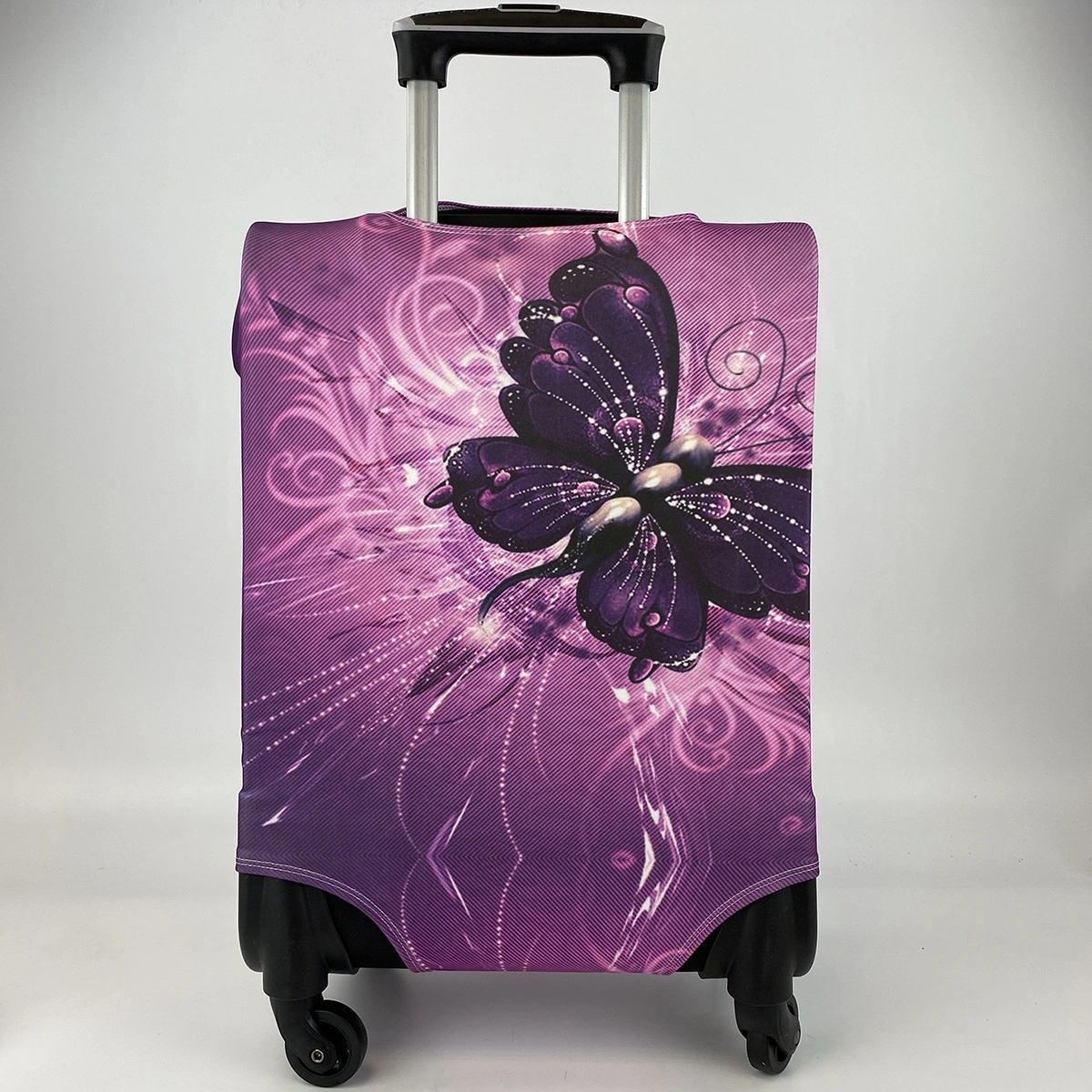 Чехол для чемодана розовый  Бабочка Супер фото 2