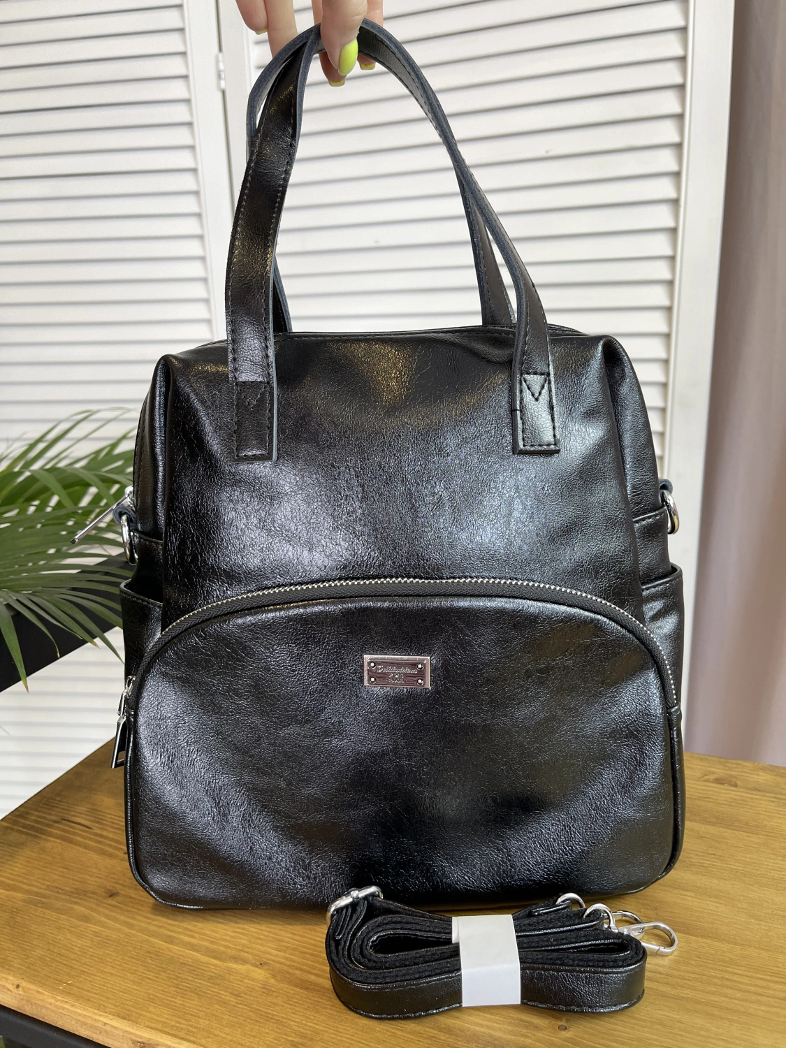 Сумка-рюкзак черный Dellilu 9145-79 фото 2
