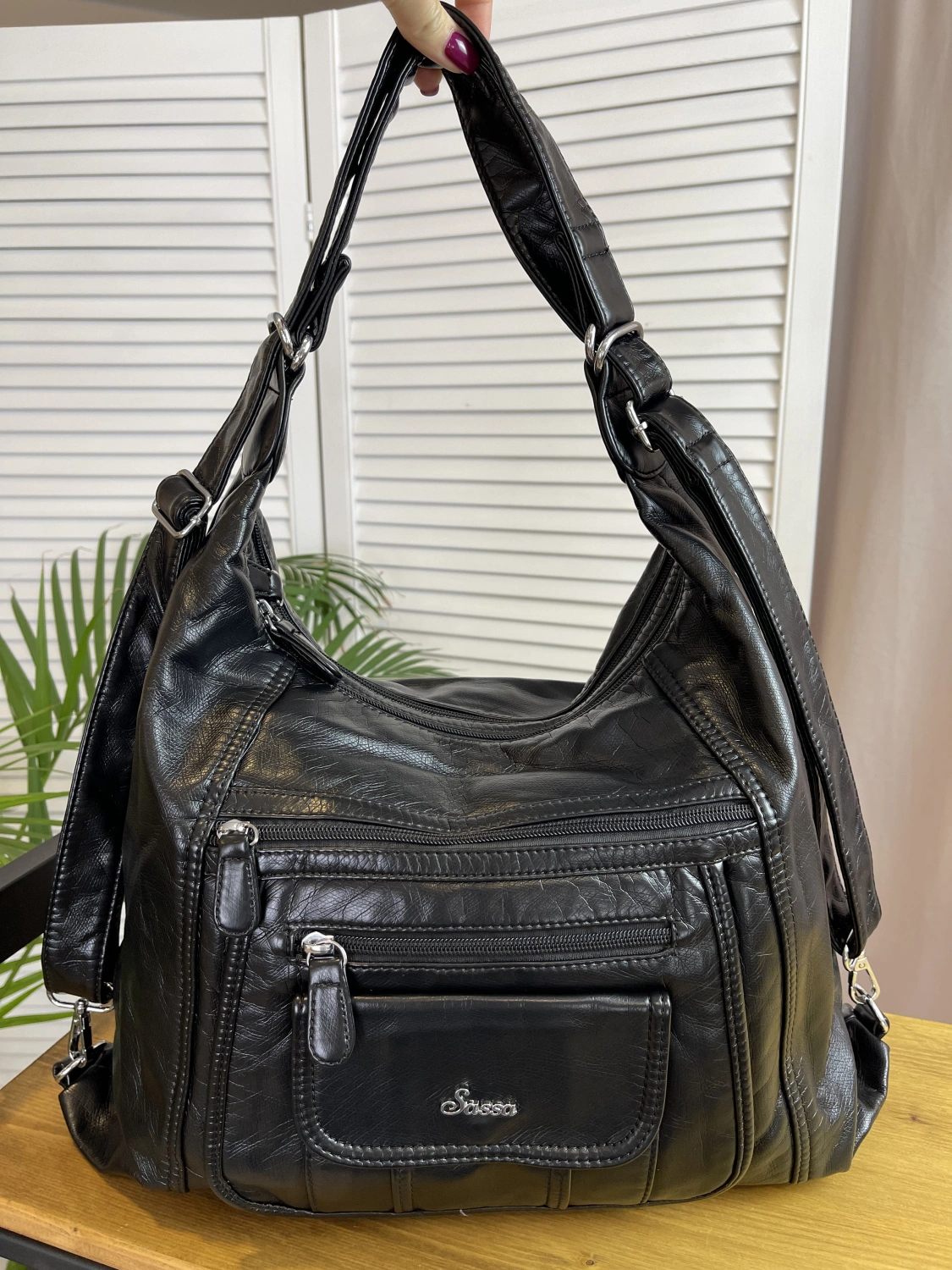 Сумка-рюкзак черный Sarsa 5088 фото 1