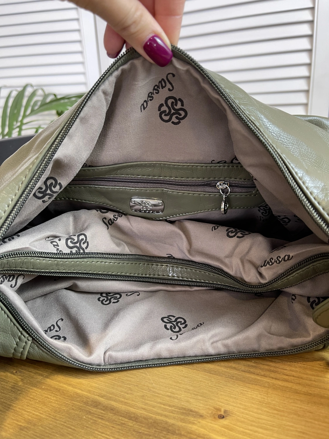 Сумка-рюкзак зеленый Sassa 5088 фото 3