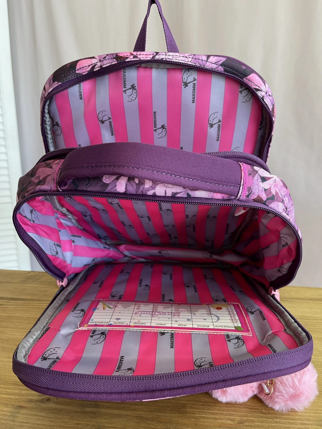 Рюкзак розовый Maksimm T018 фото 5