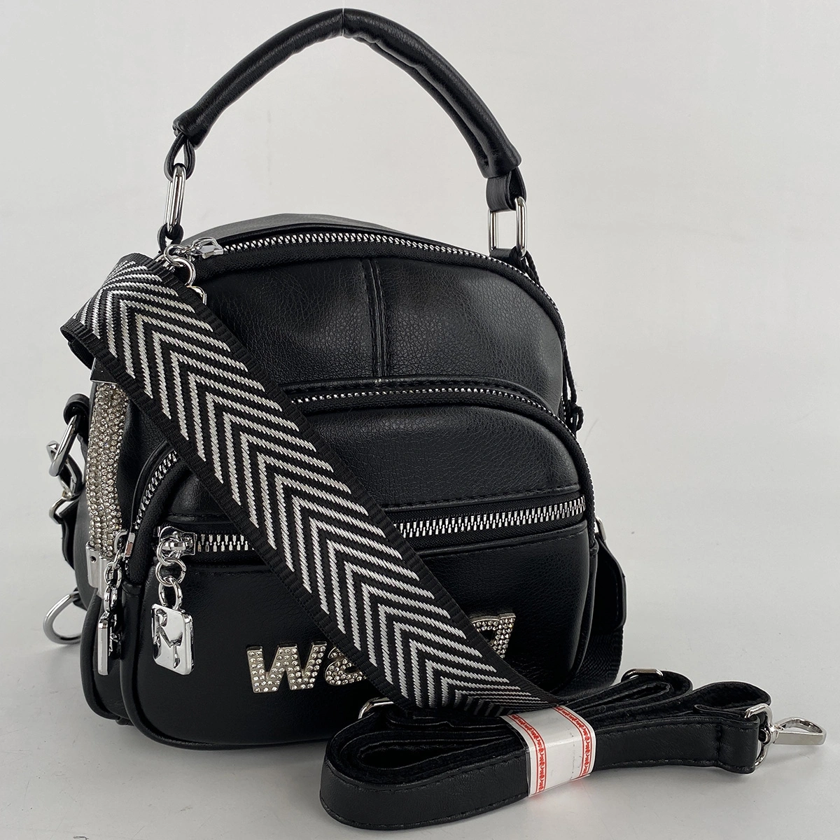 Сумка-рюкзак черный  6980-3 фото 2
