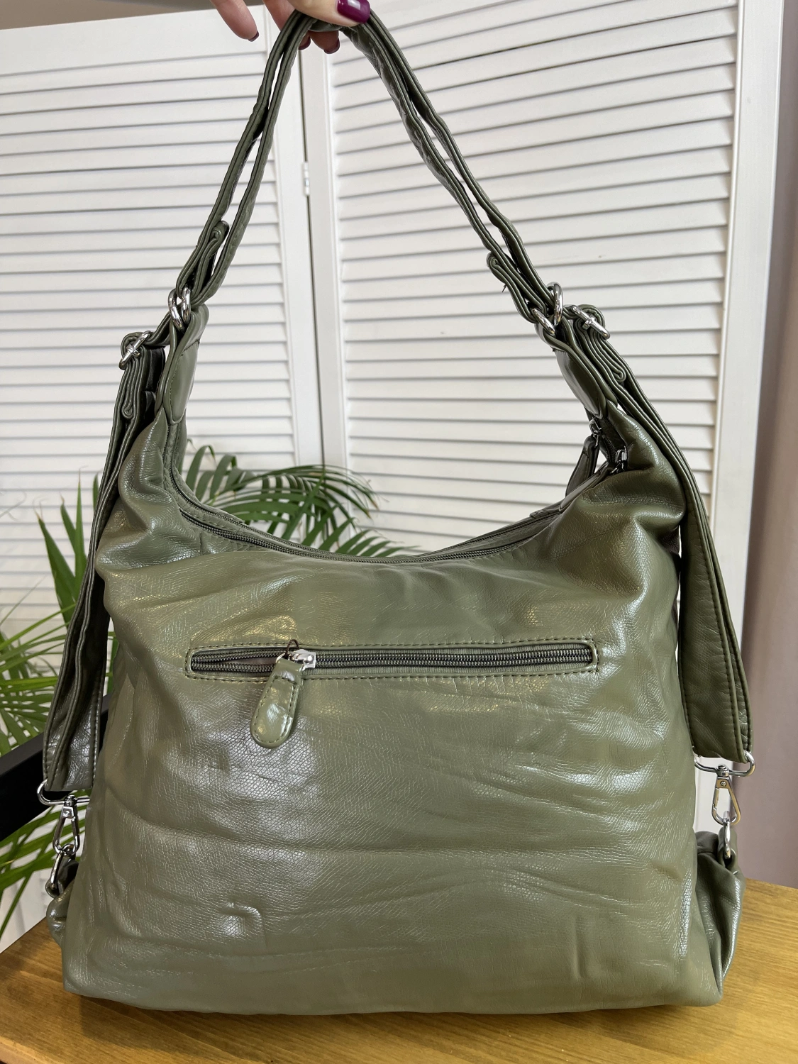 Сумка-рюкзак зеленый Sassa 5088 фото 2