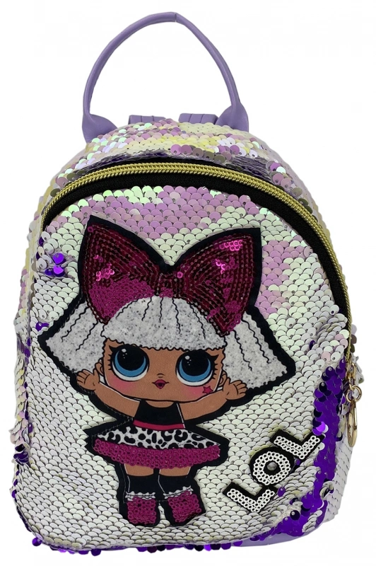 Рюкзак детский с пайетками LOL фиолет 12498-32 фото 1