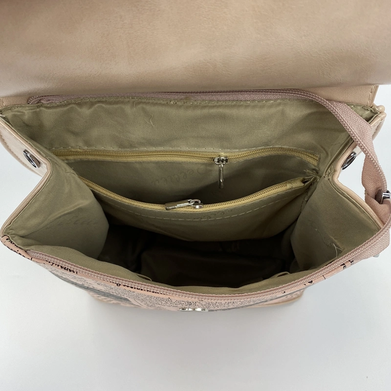 Сумка-рюкзак розовый Dellilu H8030 фото 3