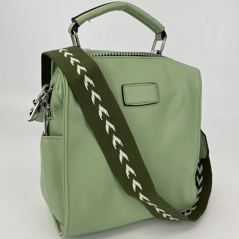 Сумка-рюкзак зеленый  8308 фото 2