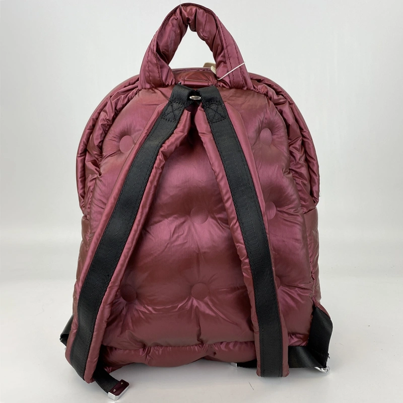 Рюкзак бордовый стеганый из болоньевой ткани  158(59978)